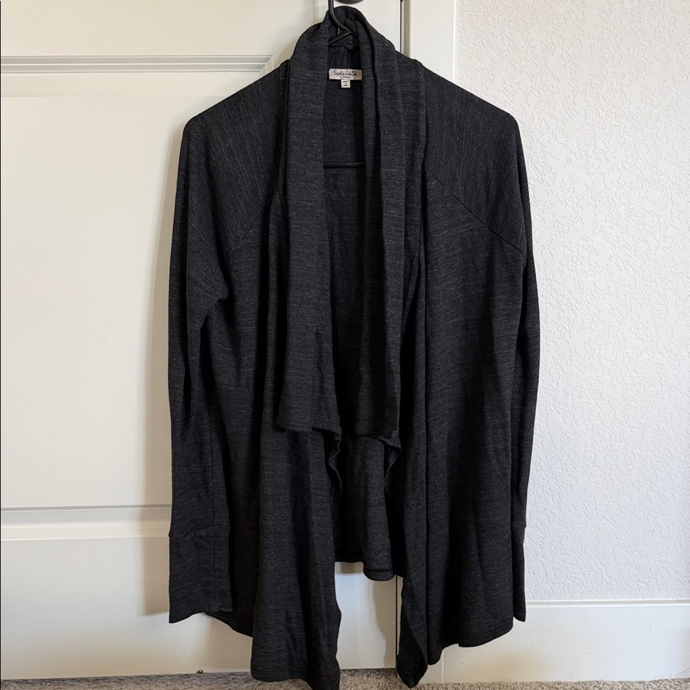 Spendid Black Open Front Cardigan